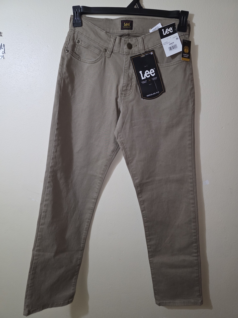 Lee Men’s Khaki Regular Fit Jeans 28x30